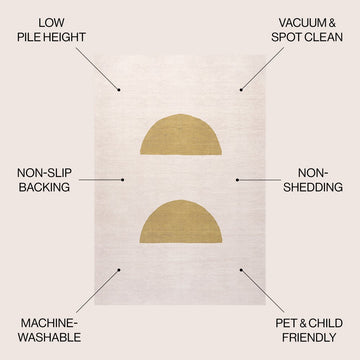 Luola Minimalist Geometric Machine-washable Area Rug